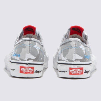 New Vans X Aape Authentic Bolt Camo Grey/Blue Sneakers