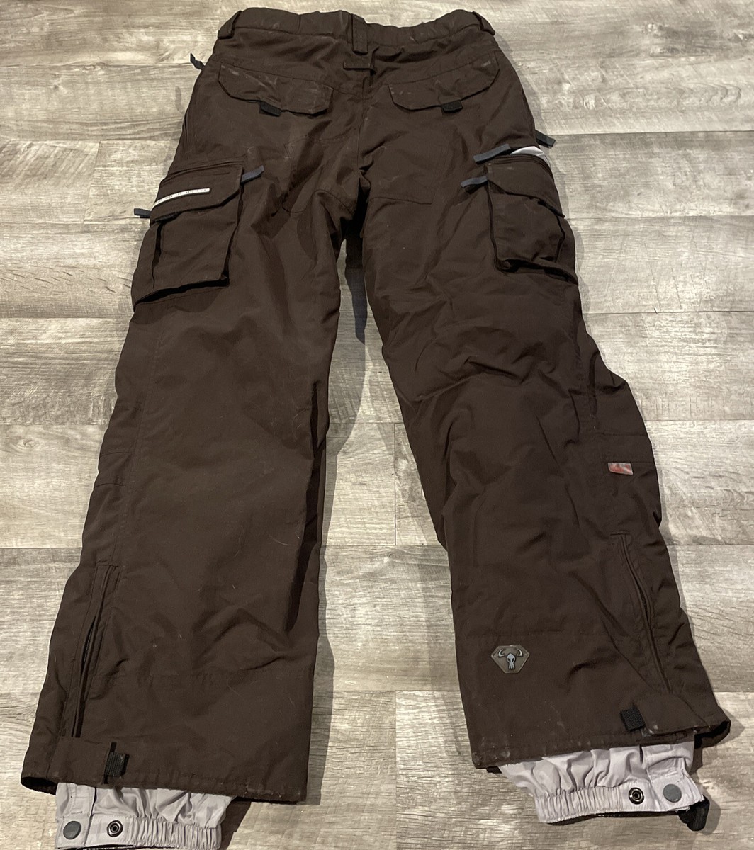 Turbine Boardwear E408 Brown Snowboarding Ski Pants Youth Size XL In EUC