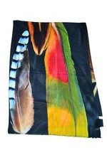 Paul Smith Mainline Mens Feather Pattern Cashmere/ Wool Scarf Brand New