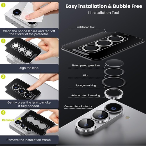 For Z Fold 6 Camera Lens Protector Case Cover, HD Galaxy Z Fold 6 Individual - Picture 16 of 18