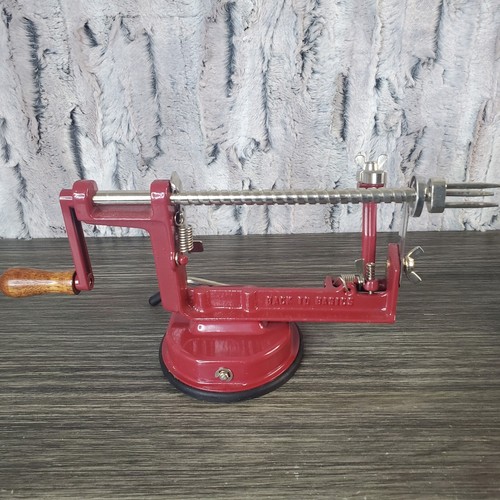 Back to Basics PEEL AWAY Suction Base Apple - Potato Peeler Red, Includes Manual - Picture 5 of 12