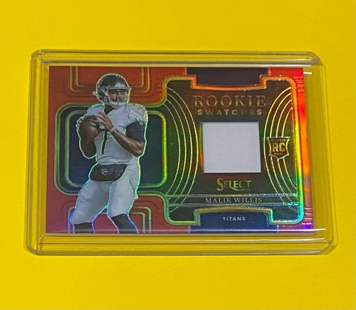 2022 Panini Select Malik Willis ROOKIE SWATCHES RED PRIZM SP Titans #RSW-2 RC 🔥 - Picture 2 of 5