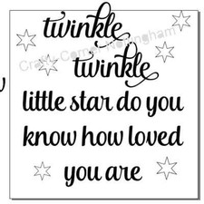 vinyl decal sticker glass block Ikea frame Twinkle twinkle little star do you