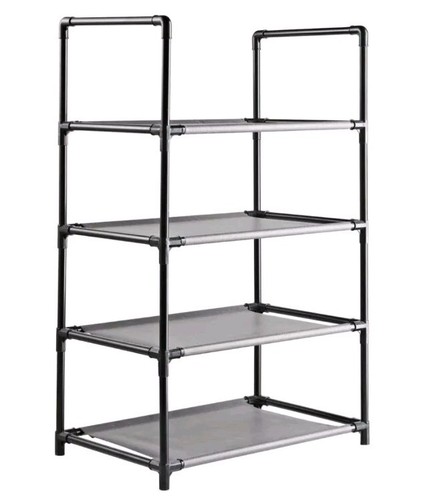 Estantería de plástico de 4 niveles para el hogar unidad de almacenamiento múltiple estanterías organizador de garaje - Imagen 2 de 3