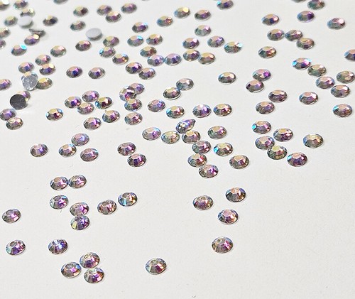 Jelly CRYSTAL AB/CHROM SS10/~3mm NON HOTFIX Rhinestones Kleben Irisierend RESIN - Picture 3 of 18