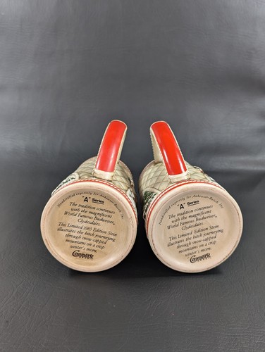 2er Set, 1985 Budweiser Stein, Ltd Edit, "A" Series, World Famous Clydesdales - Bild 5 von 10