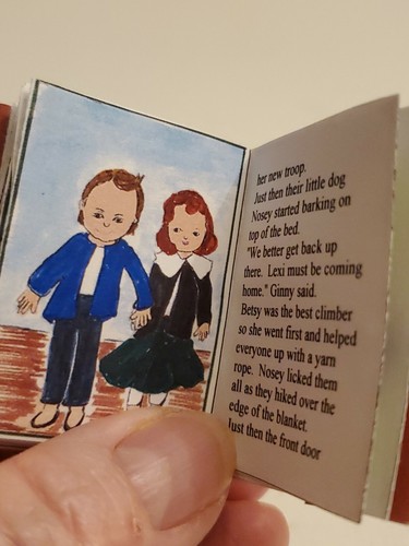 2" X 1 1/2" Miniature readable Brownie book & mini 1" doll for 8" Betsy McCall  - Picture 8 of 9