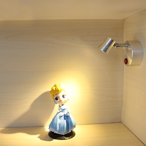 3W LED Picture Light Battery-Powered Lamp Table Spotlight On/Off Button Showcase - Picture 4 of 20