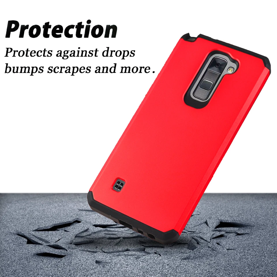 Capa telefone à prova de choque +protetor de vidro temperado para LG Stylo 2 V Plus - Imagem 4 de 4