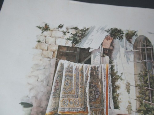 Impresión del patio del libro Tierra Prometida - Firmado Gordon Wetmore 174 - Imagen 5 de 9