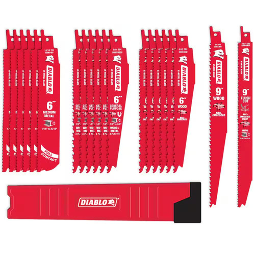 Bi-Metal Reciprocating Saw Blade Set Power Tool Accessories (20-Piece)