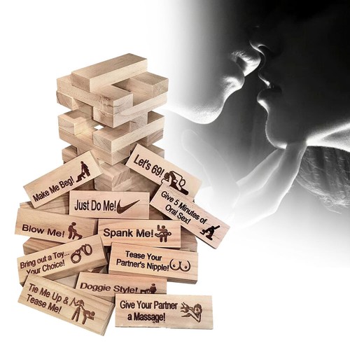 Super Naughty Block Tower Game - Couple Activities & Date Night Ideas OD - Picture 3 of 15