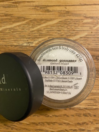 bareMinerals Face and Body Color Eyeshadow *DIAMOND GOSSAMER* .05 oz NEW Sealed - Picture 3 of 3
