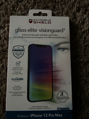ZAGG InvisibleShield Glass Elite VisionGuard+ Screen Protector for iPhone  12 Pro 840056131354|