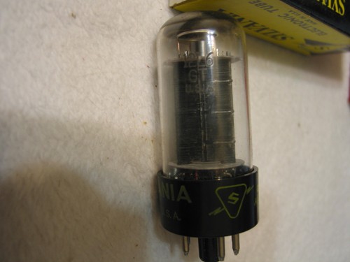 1 tubo de radio placa negra NOS SYLVANIA 12L6GT probado - Imagen 2 de 2