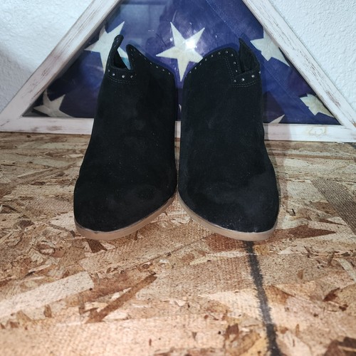 Sonoma Damen-Pantoletten mit Absatz Wildleder mit Nieten (schwarz) – Größe 8,5 - Bild 1 von 9