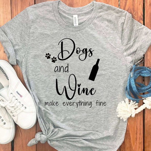 DOGS AND WINE T-SHIRT - Picture 10 of 50