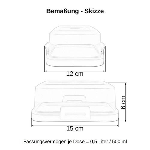 2 x Stapelbare Butterdose, Plastik-box-dose, Kunststoff-Dose, BPA-frei mint-grün - Bild 5 von 6