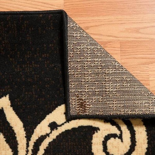 Black And Beige Floral 5x7 Ft Area Rugs For Living Room Bedroom Modern Clearance - Picture 4 of 8