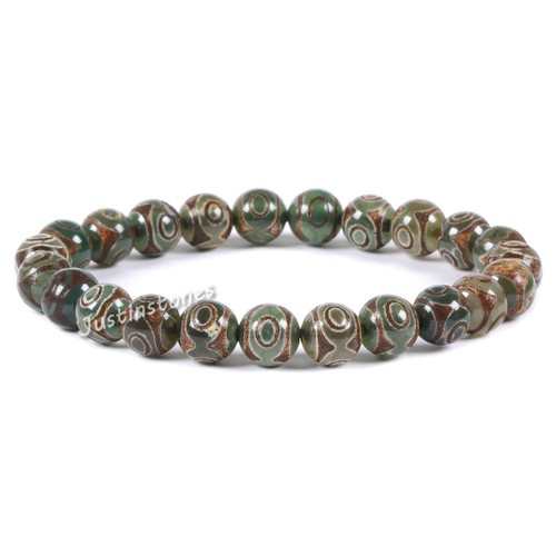 8mm Fashion round gemstone beads stretchable bracelet 7" - Picture 165 of 286