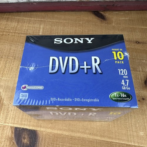 Sony DVD + R 10 Pack Discs With Cases 120 min 4.7 GB Blank New Sealed Blank DVDs - Picture 5 of 6