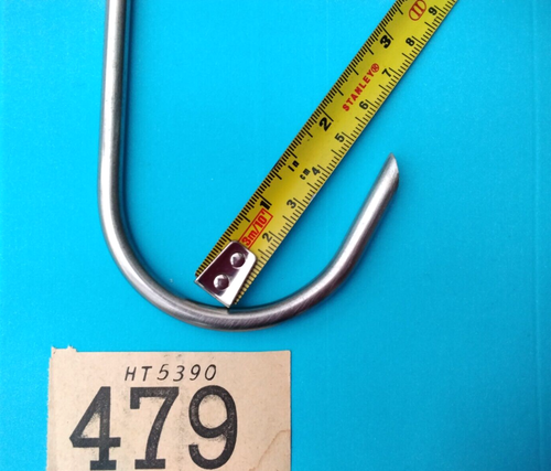 9" MEDIUM S - HOOK x 2 units stainless 6mm dia 220 L x 70 w x 50 D mm ends - Picture 3 of 7