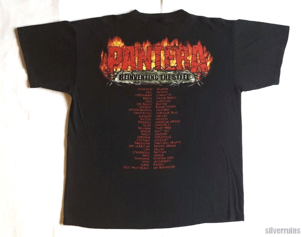 Pantera Vintage T Shirt 2000 Reinventing The Steel Tour Pantera Vintage T Shirt 2000 Reinventing The Steel Tour