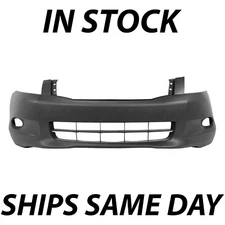 NEW Primered - Front Bumper Cover for 2008 2009 2010 Honda Accord 3.5L w/ Fog