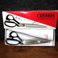 Cosmos Tailoring Shears C520 10" Vintage Scissors Dressmaker w/ Box