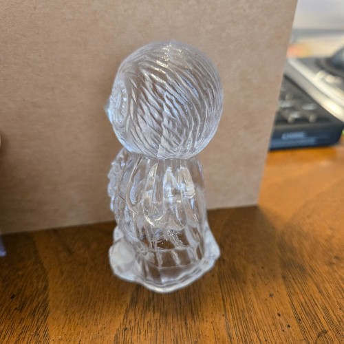 Bleikristall Eule Briefbeschwerer 24% Klarglas Taiwan Figur Figurine Vintage - Bild 6 von 17