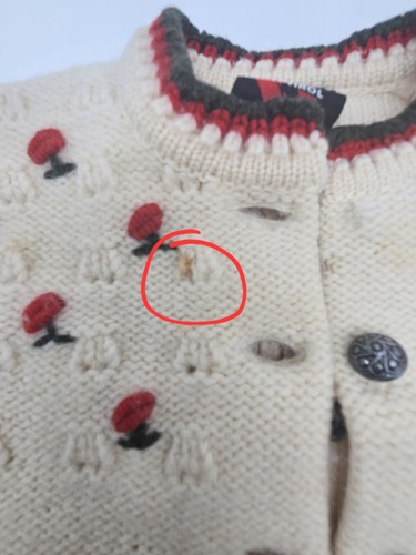 VTG Giesswein Baby Toddler Knitted Cardigan Sweater Austria Embroidered Size 2 - Picture 8 of 23