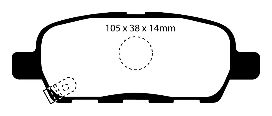 EBC Pastillas Freno Yellowstuff Delant. + Trasero para Infiniti Ex QX-60 Foto 3 de 4