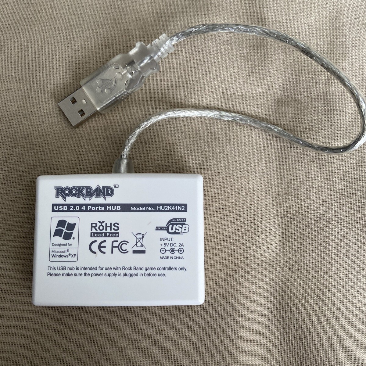 OEM Rock Band USB 2.0 4 Ports Hub HU2K41N2 Dongle Adapter