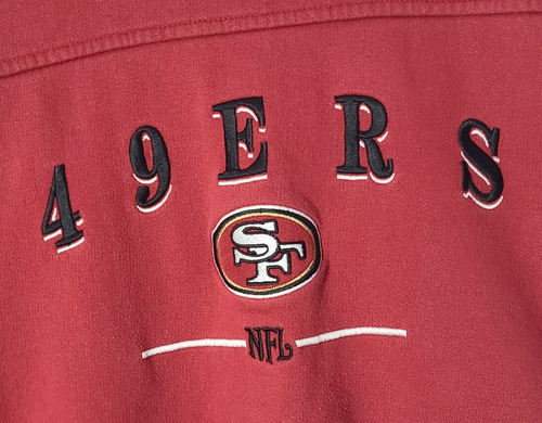 Vintage Y2k NFL San Francisco 49ers Red L/S Sweatshirt Size Large - Picture 2 of 4