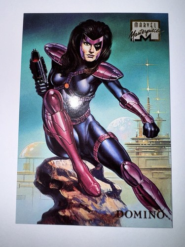 1996 Marvel Masterpieces Domino Base Card #11 NM Rare Boris Vallejo Read - Imagen 1 de 10