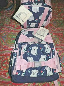 Pottery Barn Kids Mackenzie Navy Pink Koala Backpack Small