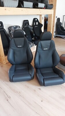 2x Recaro Sportsitze Leder Sitzheizung klappbar klassik Oldtimer BMW 02 Golf 1 2