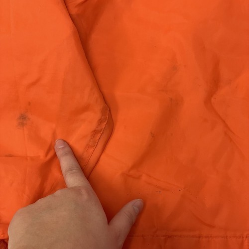 Vtg 70's Dunbrooke CENTURY III INSURANCE Jacket Orange CHAIN STITCH Windbreaker - Picture 10 of 14
