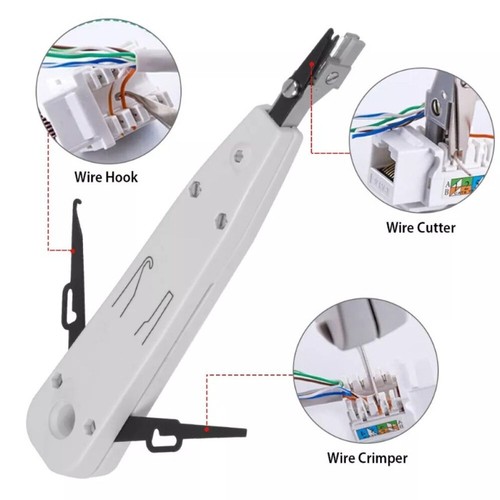 Netzwerk Reparatur Werkzeug Set Elektronik Crimpzange LAN Kabeltester RJ45/RJ11 - Afbeelding 6 van 17