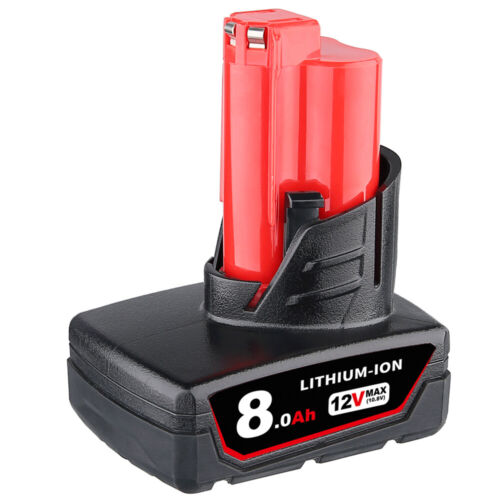 12V 8.0Ah Li-Ion Battery For Milwaukee M12 48-11-2402 48-11-2412 48-11-2440 M12B - Picture 6 of 9