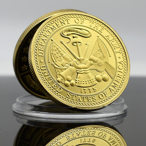 1775 US Army Special Forces Golden Coin Airborne Ornament Memorial Medal - Picture 5 of 12