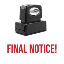 FINAL NOTICE Stamp - Pre-Inked / Red