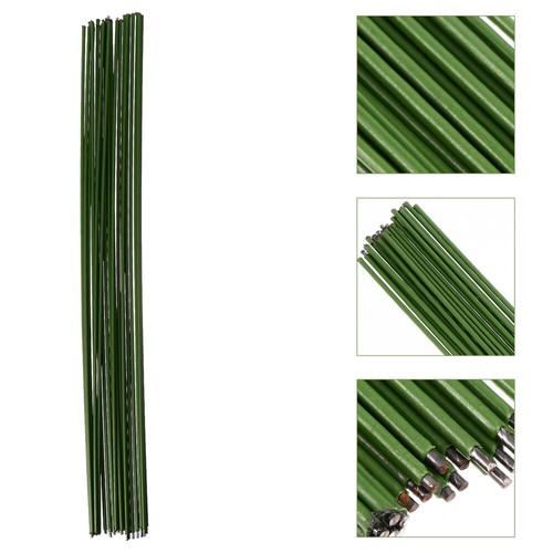 20 Pcs Green Iron Wire Support Frame Plant Bracket Material Flower