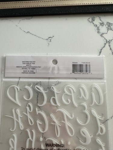 Recollections White Glitter Script Alphabet Stickers 104 PC Scrapbooking Crafts - Picture 6 of 6