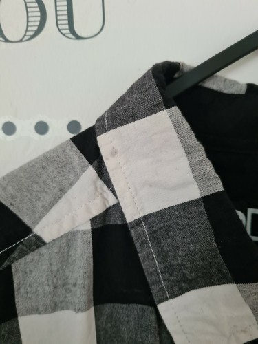 10 Deep Vintage Shirt Size small mens black white grey checkered streetwear - Picture 7 of 8