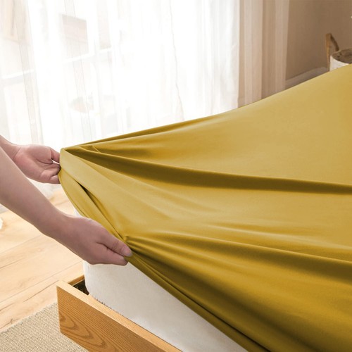 Fitted Sheet 25cm Extra Deep Single Double King & Super King Size Bed Sheets UK - Picture 32 of 112