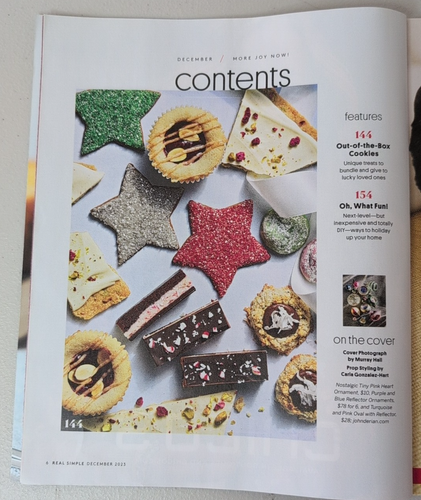 REAL SIMPLE Magazine Lot Of 2 2023 Sept Dec Jennifer Hudson Holiday Decor Food - Picture 9 of 9