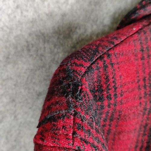 Vintage Woolrich Jacket Size 42 Red Buffalo Plaid Mackinaw Wool Field 40s 503 - Picture 4 of 16