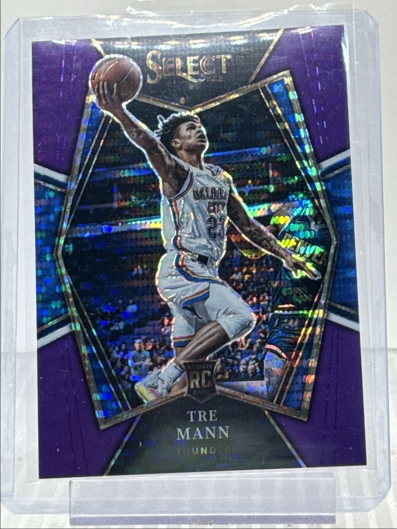 TRE MANN 2021-22 SELECT PREMIER LEVEL ROOKIE PURPLE PULSAR RC /5 Q1605