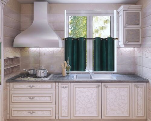 2 Piece Set Blackout Kitchen Curtain Window Lined Tier Pair Darkening Panels D24 - Picture 23 of 74